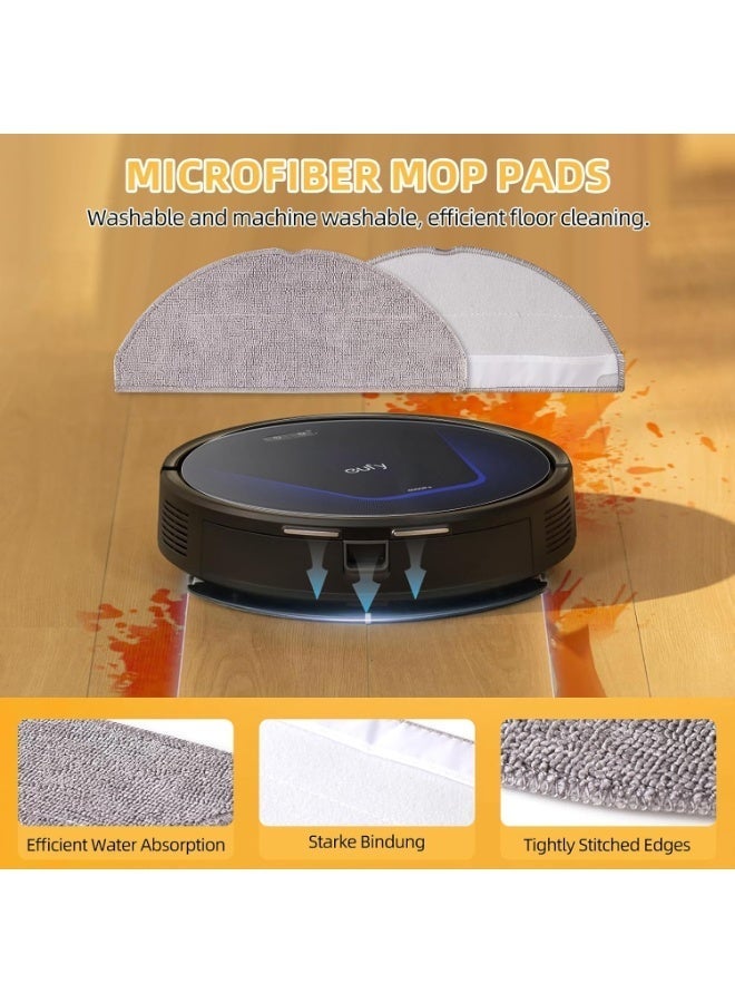 اكسيسن 10 قطع من قطع قماش المكنسة البديلة لمكانس Eufy G50/L60/Hybrid SES الروبوتية، ملحقات المكنسة - قطع قماش المكنسة المصنوعة من الألياف الدقيقة القابلة لإعادة الاستخدام - Image 3